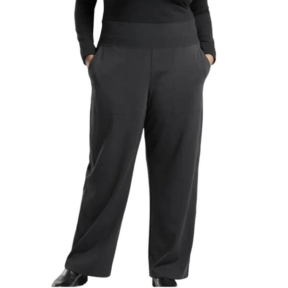 Athleta Pants - Athleta Venice High Rise Wide Leg Pants Pull On Black Women 2X